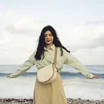 【一帆布包】帆布半圓郵差包- 胚布色