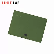 LIHIT LAB A-7589 A4六層薄型風琴夾 橄欖綠