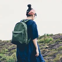 【一帆布包】帆布經典後背包- 墨綠