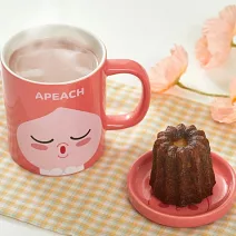 【韓國Keshop】Kakao Friends 附蓋式 陶瓷馬克杯300ml · Apeach