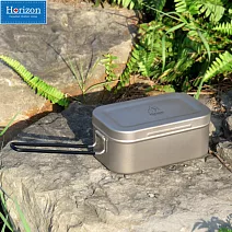 【Horizon 天際線】戶外野營純鈦餐具 蒸飯盒