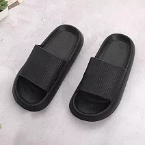 333家居鞋館 厚實舒適 知性休閒厚底拖鞋 黑44/45