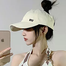 seoul show首爾秀 韓系INS半空頂棒球帽四季男女防曬遮陽帽  米黃