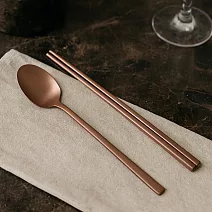 【韓國Ssueim】Pierre霧面 不鏽鋼餐具2件組