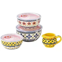 【日本Marusan Kondo】Porska波蘭陶 微波碗醬料壺禮盒