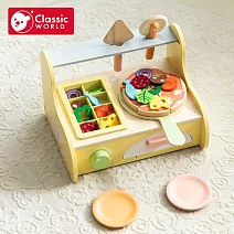 【德國 classic world 客來喜經典木玩】烤爐披薩組《50590》