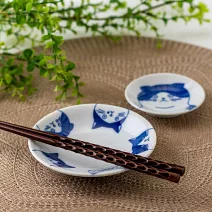 【日本Minoru】Shichita貓咪 陶瓷小碟8cm ‧ 摺耳貓