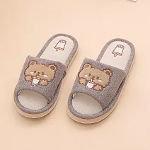 333家居鞋館 撞色可愛室內布拖鞋 咖40/41