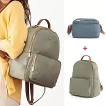 超值２件組★7口袋尼龍後背包+5口袋尼龍斜背包 2入組(CG84126+CG84131)