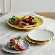 【日本Aito製作所】美濃燒｜典雅素色 陶瓷淺盤14cm ‧ 珍珠白