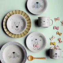 【日本Awasaka】MoguMogu動物 陶瓷深盤22.5cm ‧ 刺蝟