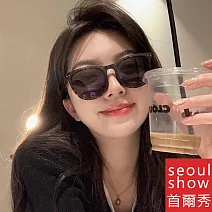 seoul show首爾秀 折疊輕量彈簧腿太陽眼鏡UV400墨鏡 B360 黑玳瑁