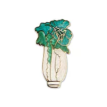 景泰藍翠玉白菜別針【受託代銷】