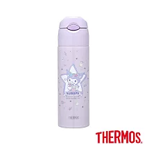 【THERMOS膳魔師】酷洛米不鏽鋼彈蓋吸管真空保溫瓶550ml(FHL-551KU-PL) 淺紫色