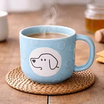【日本Shinacasa】可愛動物陶瓷馬克杯180ml ‧ 狗狗