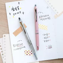 (買筆送芯)PILOT 限量按鍵魔擦筆 ZONE 0.5  霧白