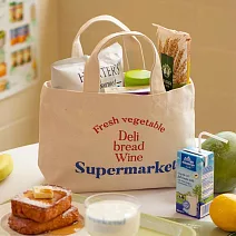 【韓國momur】Supermarket 萬用手提購物便當袋 · 紅