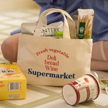 【韓國momur】Supermarket 萬用手提購物便當袋 · 紅