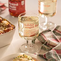 【韓國momur】Holiday Lasagna Recipe 矮腳玻璃杯280ml ‧ red