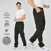 【KISSDIAMOND】戰術防潑水多口袋速乾長褲(KDP-6345) XL 黑色