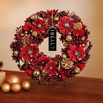 【日本Green House】Xmas聖誕 精美裝飾花圈(L) ‧ 聖誕花語