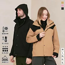 【KISSDIAMOND】石墨烯防風三穿衝鋒外套(男女款/KDFJ-3088) M 黃黑