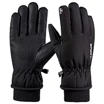 【KISSDIAMOND】勁暖防風防水北極絨保暖手套(KDG-113) F 黑