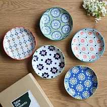 【日本Awasaka】美濃燒 波蘭陶 陶瓷小皿5入禮盒