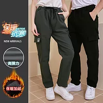 【KISSDIAMOND】超彈力加絨保暖工裝衝鋒褲(男女同款/KDFP-0116) 3XL 灰