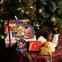 【檜山坊】聖誕禮盒 插畫家聯名─手繪檜木沐浴酣睡禮盒 檜木香氛 交換禮物 贈送禮提袋