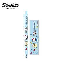 【日本正版授權】三麗鷗 50周年紀念 metacil light knock 自動鉛筆 按壓式 免削鉛筆/永恆鉛筆/永恆筆 - 淺藍款