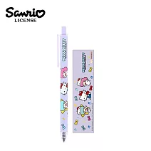 【日本正版授權】三麗鷗 50周年紀念 metacil light knock 自動鉛筆 按壓式 免削鉛筆/永恆鉛筆/永恆筆 - 紫色款