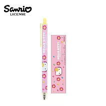 【日本正版授權】三麗鷗 50周年紀念 metacil light knock 自動鉛筆 按壓式 免削鉛筆/永恆鉛筆/永恆筆 - 粉黃款