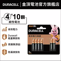 金頂 DURACELL 鹼性電池-4號AAA(10入裝)