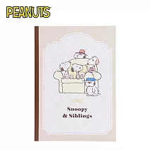 【日本正版授權】史努比 B5 橫線筆記本 日本製 定頁筆記本/固頁筆記本/筆記本/記事本 Snoopy/PEANUTS - B款