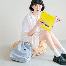 【瀏海樹】BANGS - 肩背束口三用包 - 淺灰