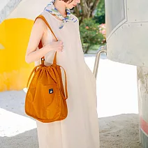 【瀏海樹】BANGS - 肩背束口三用包 - 橘黃