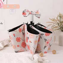 【KISSDIAMOND】絕美花漾黑膠防曬手動晴雨傘(KDU-H001) F 桃花