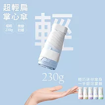 【KISSDIAMOND】超輕扁六折漸變晴雨手動掌心傘(KDU-B0001) F 海鹽藍
