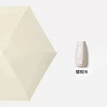 【KISSDIAMOND】純色無印風超輕扁六折晴雨掌心傘(KDU-6545) F 梧桐米