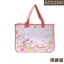 【HOUSUXI舒希】迪士尼系列-A3橫式防潑水透明手提袋-A3(5款任選) 瑪麗貓
