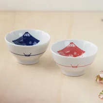 【日本Kakuni】緣起富士山 陶瓷餐碗270ml ‧ 藍