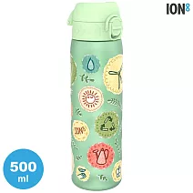 ION8 Medium 運動休閒水壺 I8RF500 (500ml) 圖案款 / 城市綠洲 (收納扣環 Recyclon 塑料水壺 彈蓋 易攜) Eco粉綠