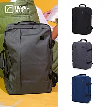 【Travel Blue 藍旅】Trekker 漫步款Pro 旅行背包 3色可選 (輕旅行 登機背包 旅行後背包) TB3104 黑色