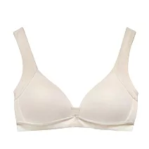 【和諧生活有機棉】薄襯托胸內衣 S 米白