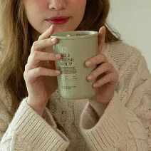 【韓國momur】Holiday Weekend 陶瓷杯430ml ‧ 薄荷綠