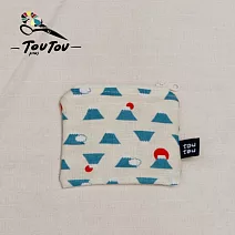 偷偷喊我｜手作零錢包－ 米色富士山