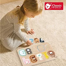【德國 classic world 客來喜經典木玩】可愛動物數字板《40064》