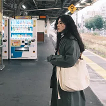 【一帆布包】帆布率性大報童包- 胚布