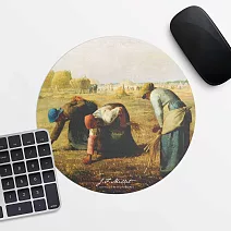 翡冷翠文創藝術圓形滑鼠墊｜米勒《拾穗》